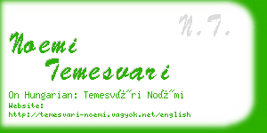 noemi temesvari business card